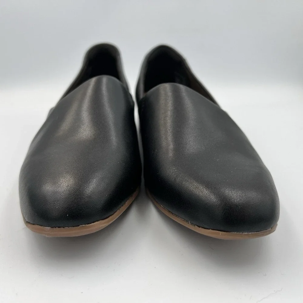 NEW! Clarks‎ Women's Juliet Palm Black Leather Loafer Women's Sz 9M Slip On
